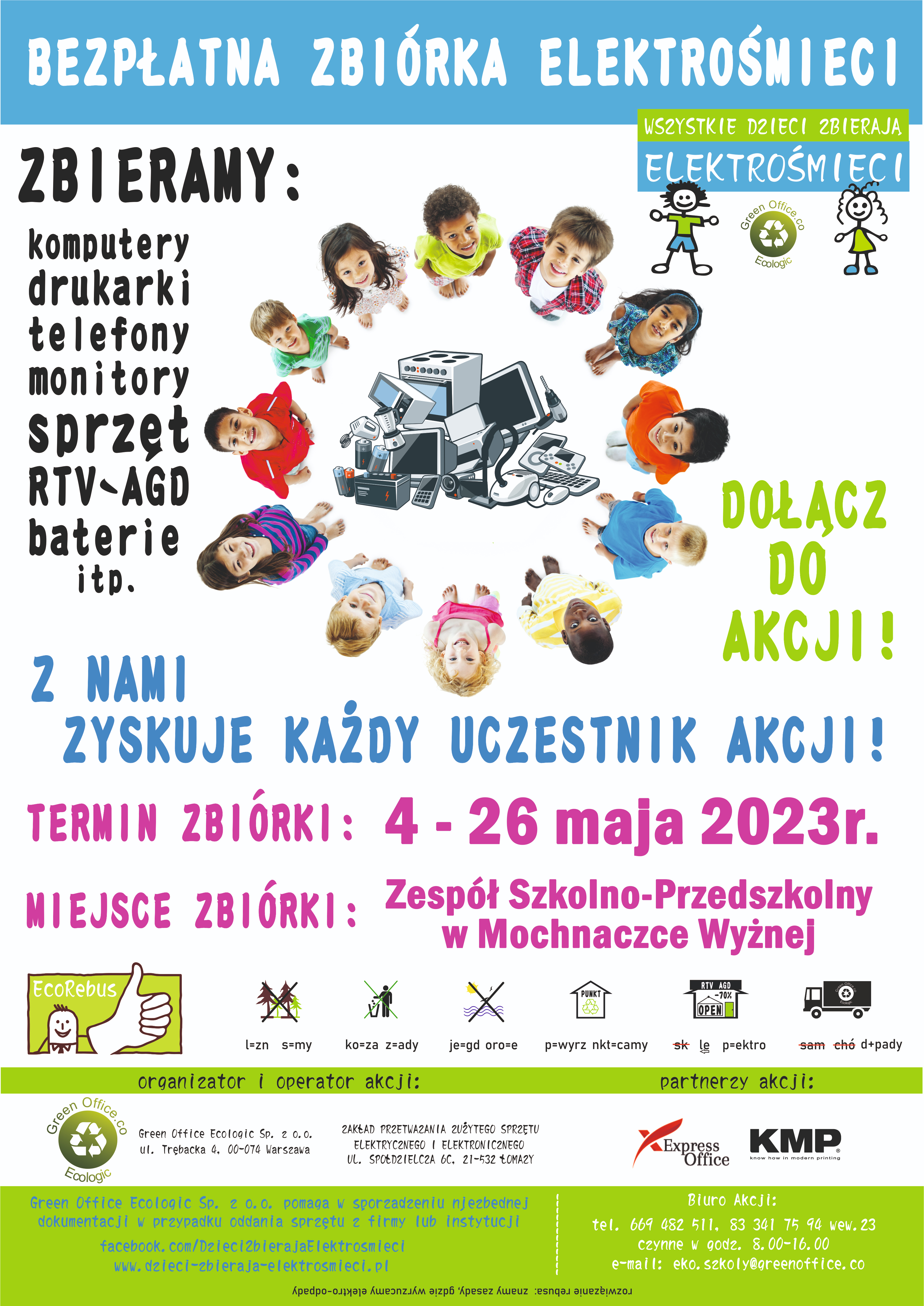 Dzieci zbierają elektrośmieci